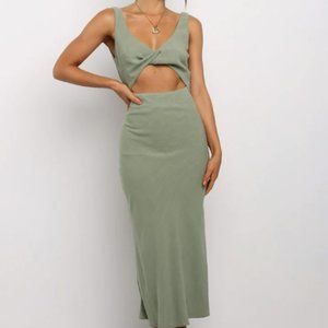 Petal & Pup Apollo Dress - Olive - Size 10
